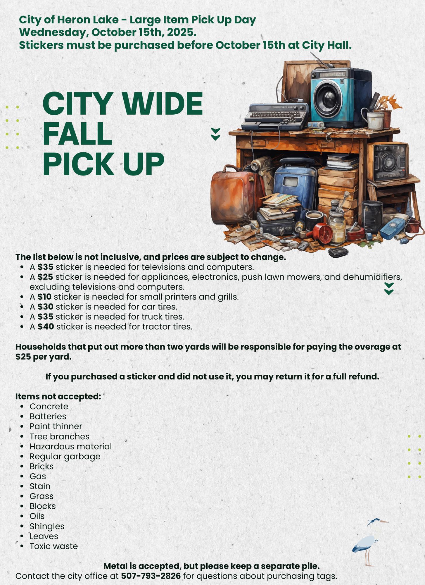 A pile of home items in a pile to be tossed into garbage